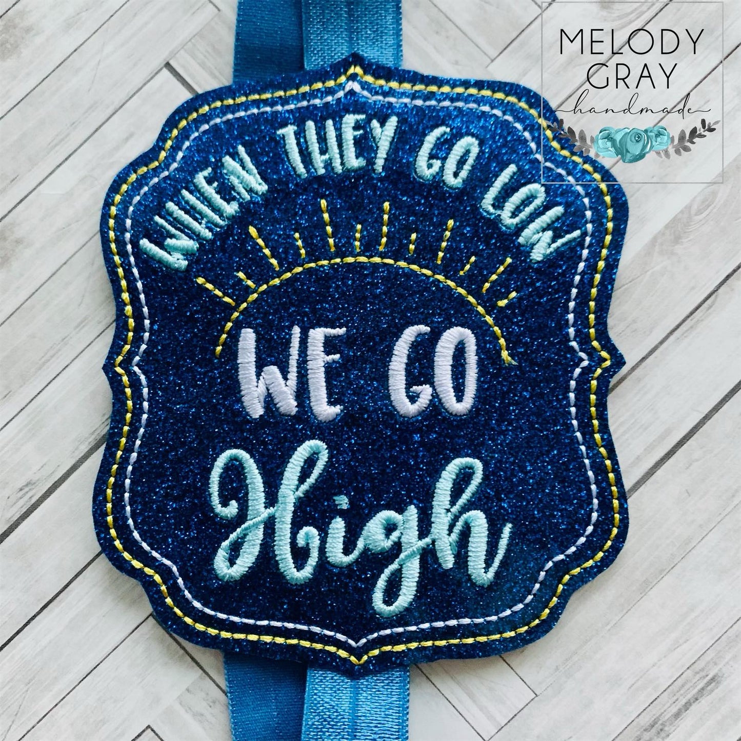 We go High Book Band - Embroidery Design, Digital File
