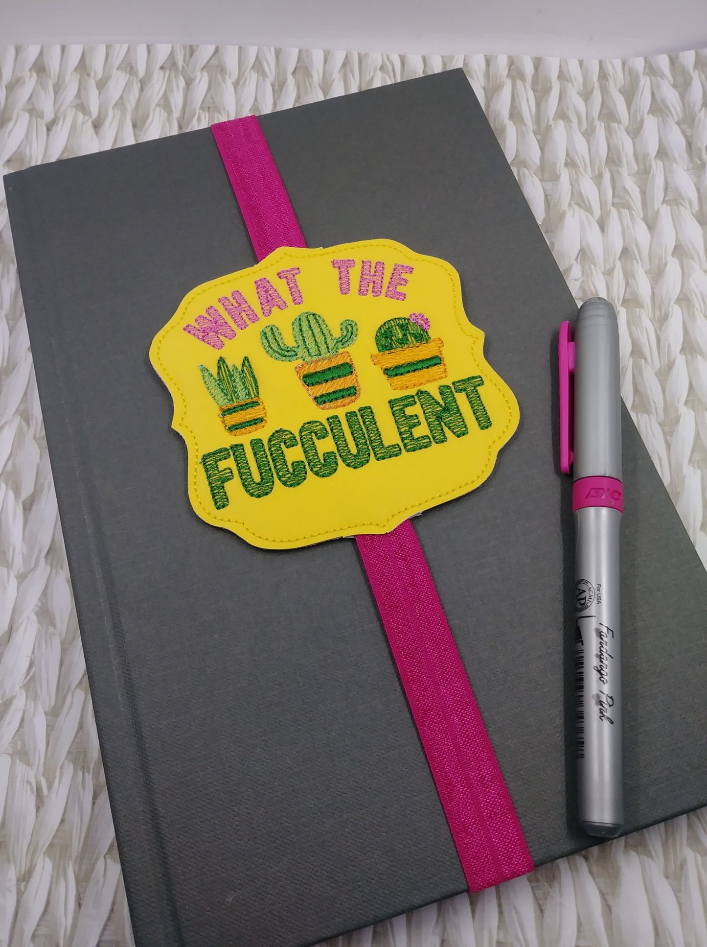 Mature Succulent Book Band - Embroidery Design, Digital File