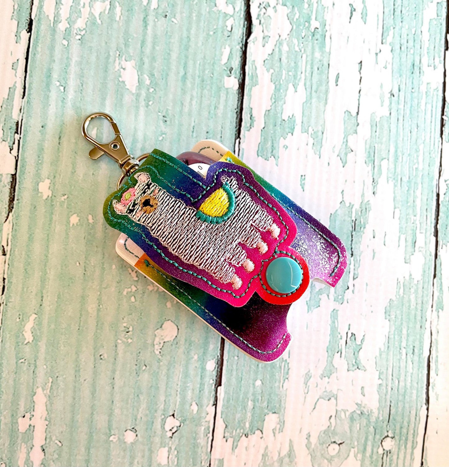 Llama Applique Fold Over Sanitizer Holder 5x7- DIGITAL Embroidery DESIGN