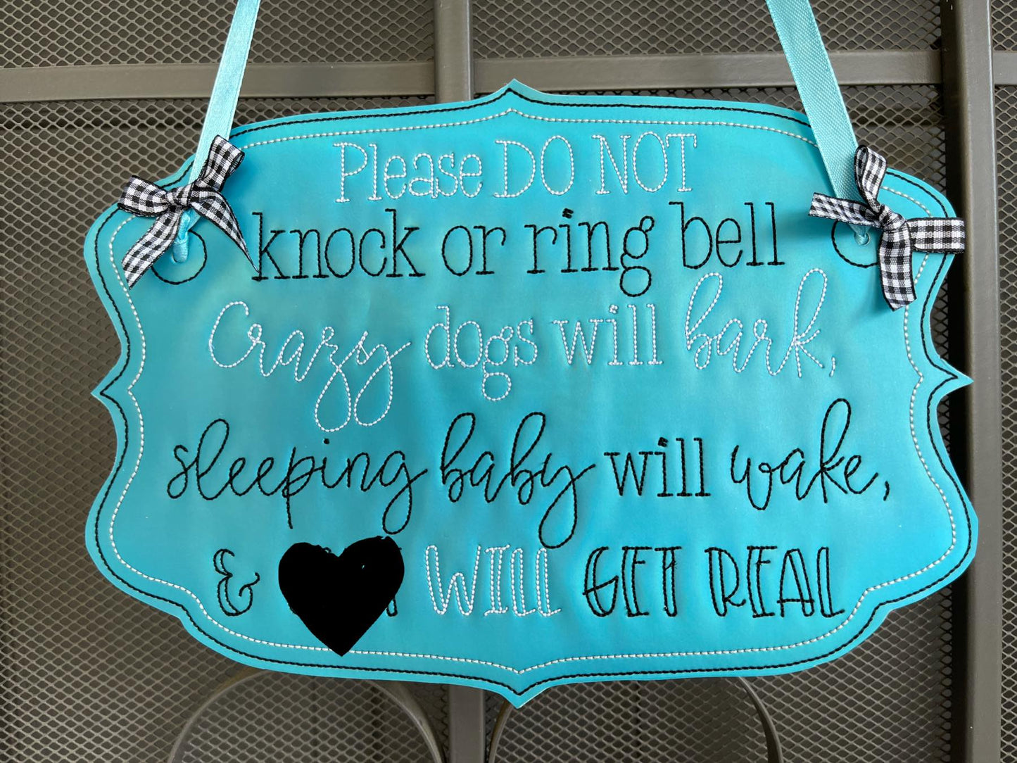 Snarky Door Hanger - 3 sizes - Digital Embroidery Design