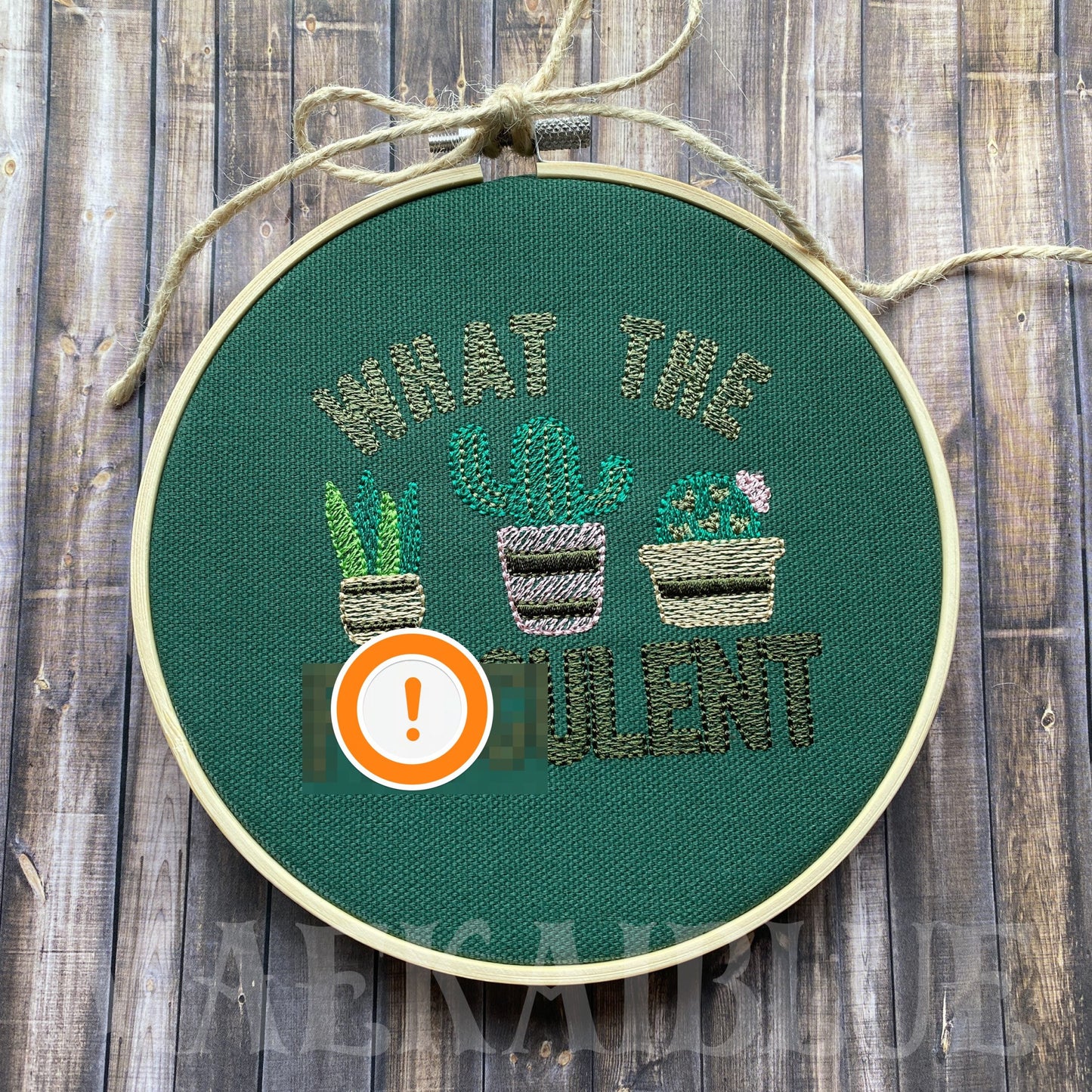 Mature Succulent - 4 sizes- Digital Embroidery Design