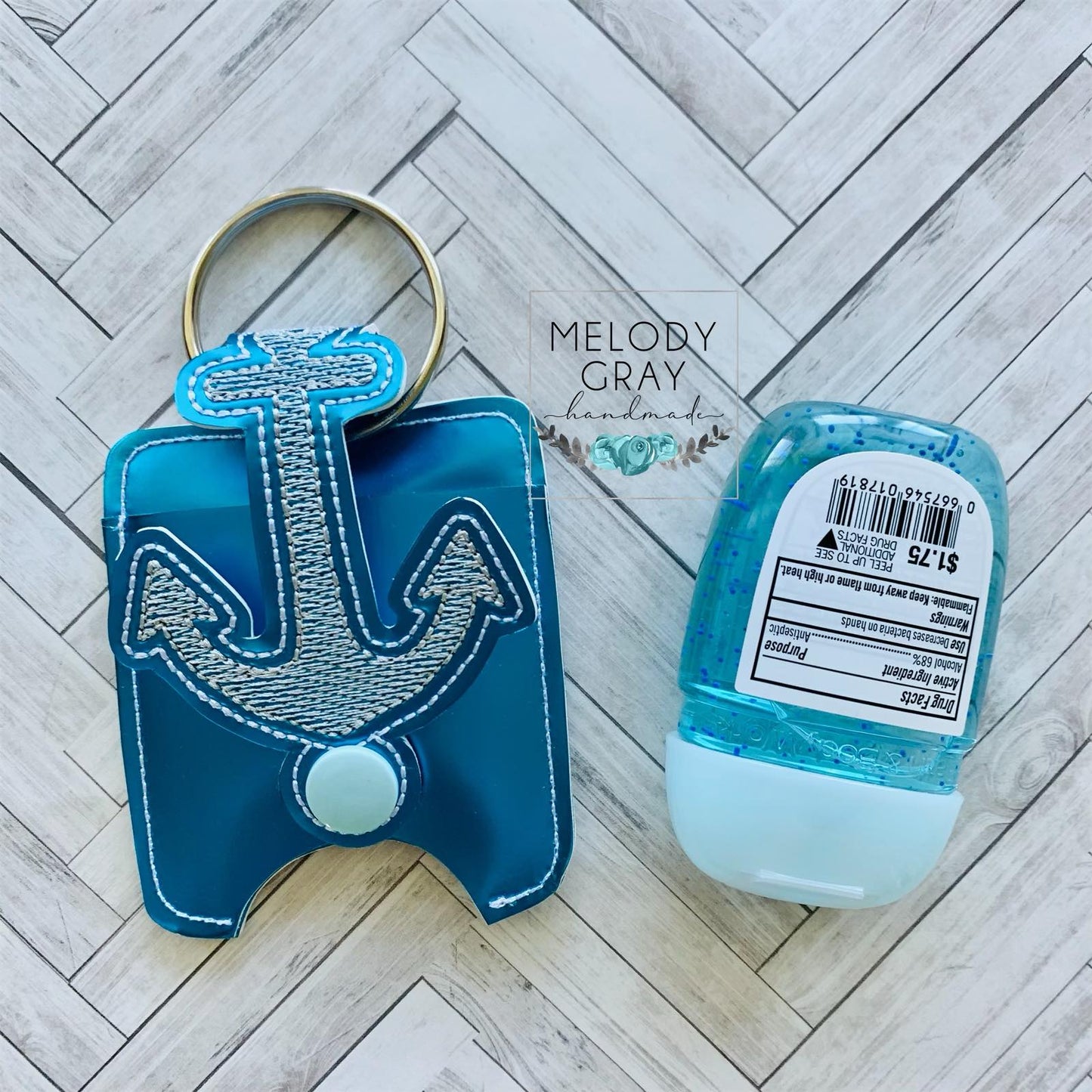 Anchor Applique Fold Over Sanitizer Holder 5x7- DIGITAL Embroidery DESIGN