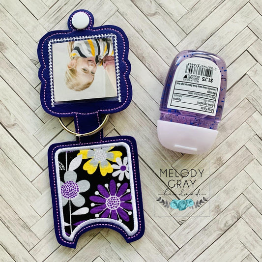 Slip in Photo Applique Fold Over Sanitizer Holder 5x7- DIGITAL Embroidery DESIGN