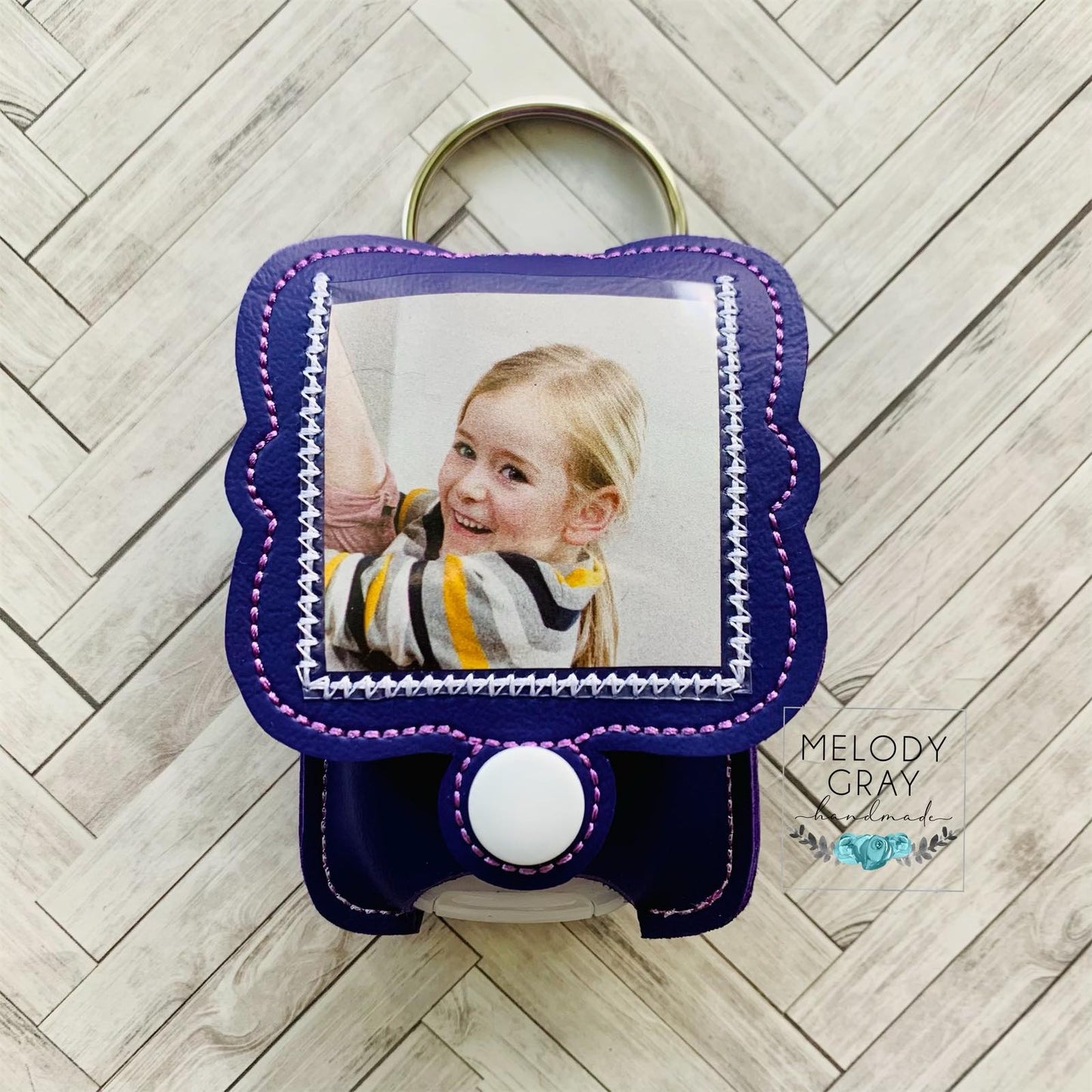 Slip in Photo Applique Fold Over Sanitizer Holder 5x7- DIGITAL Embroidery DESIGN