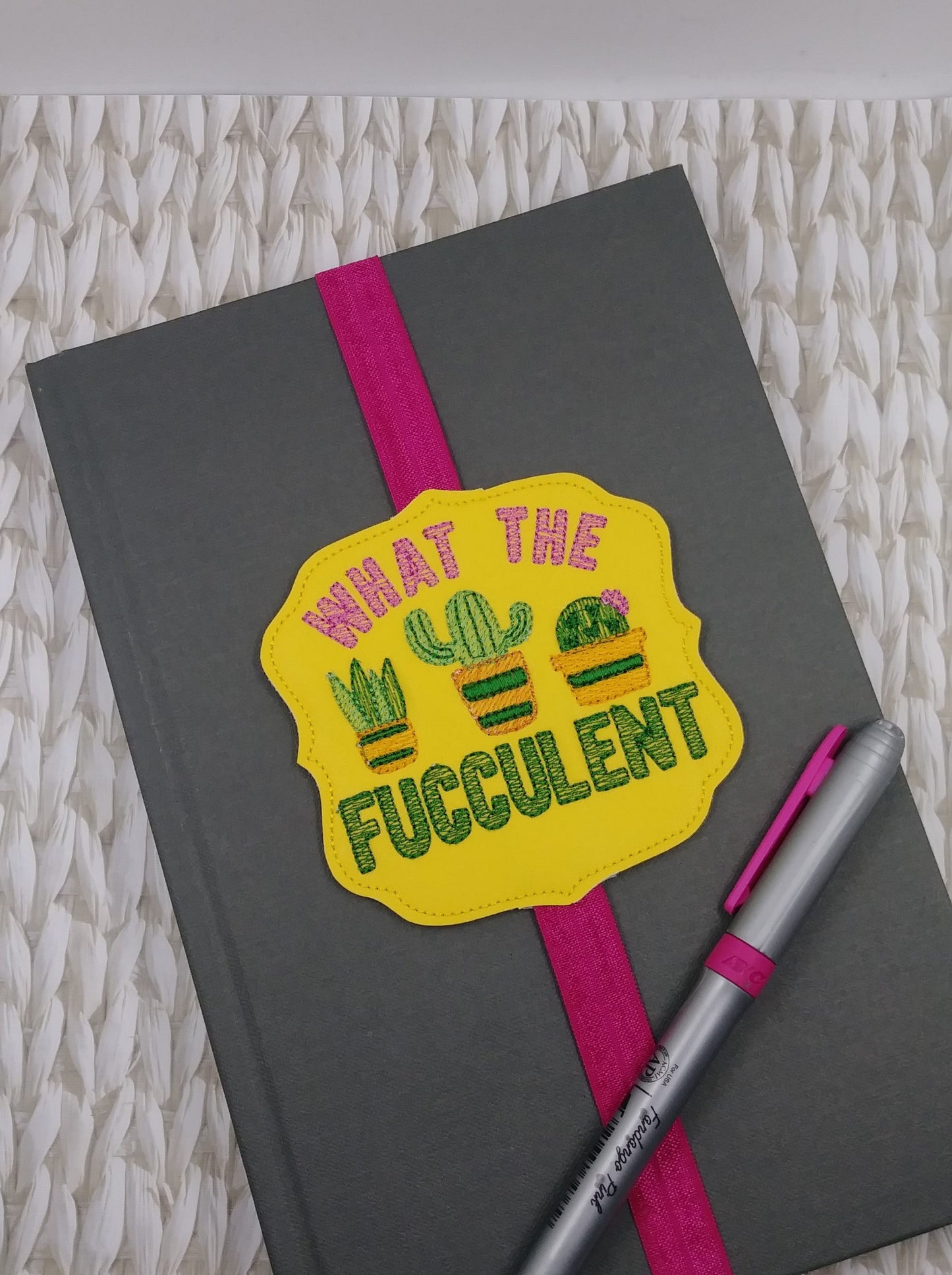 Mature Succulent Book Band - Embroidery Design, Digital File