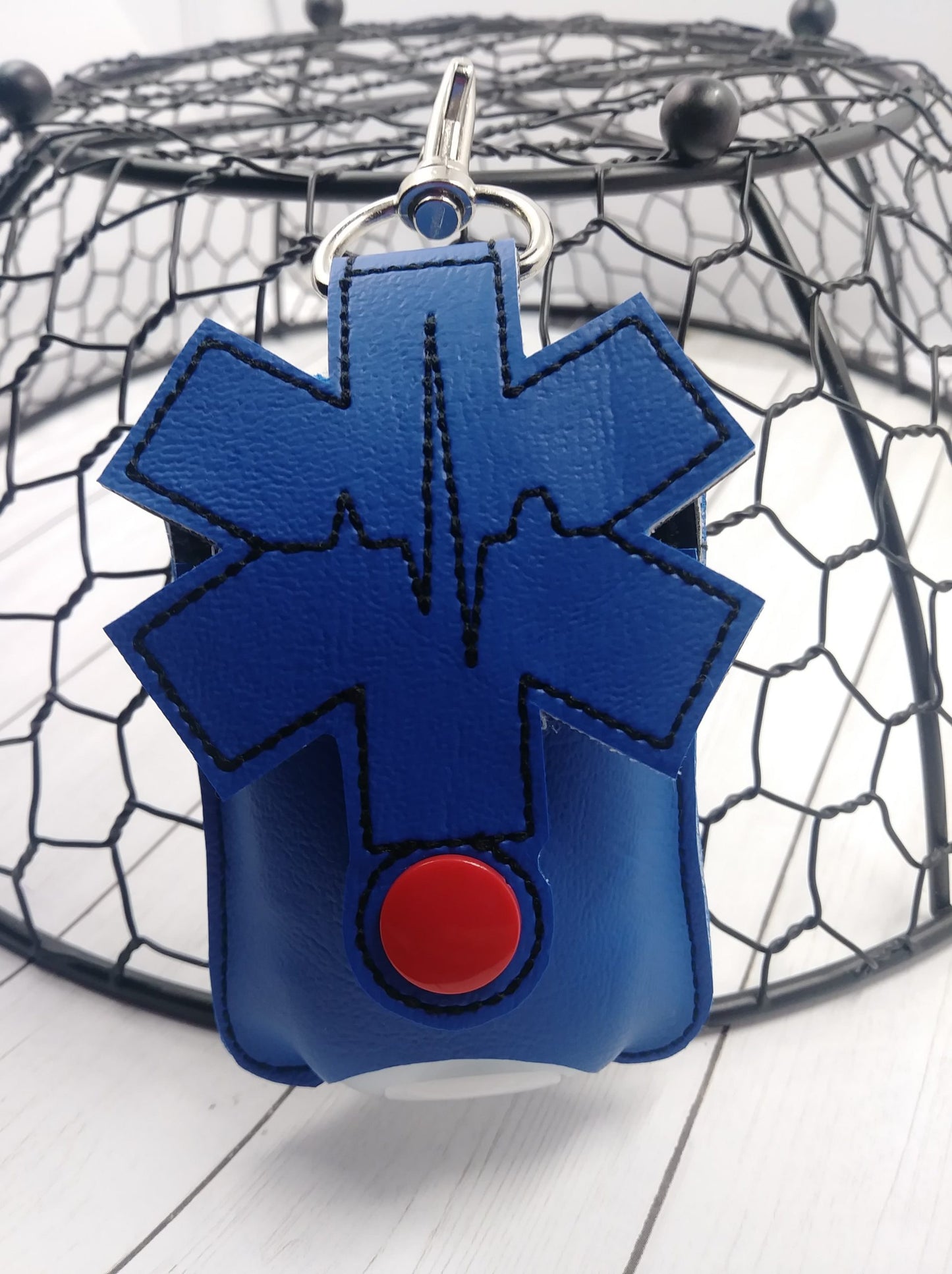 EMS Applique Fold Over Sanitizer Holder 5x7- DIGITAL Embroidery DESIGN