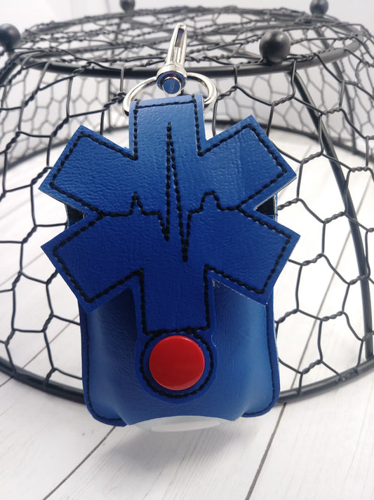 EMS Applique Fold Over Sanitizer Holder 5x7- DIGITAL Embroidery DESIGN