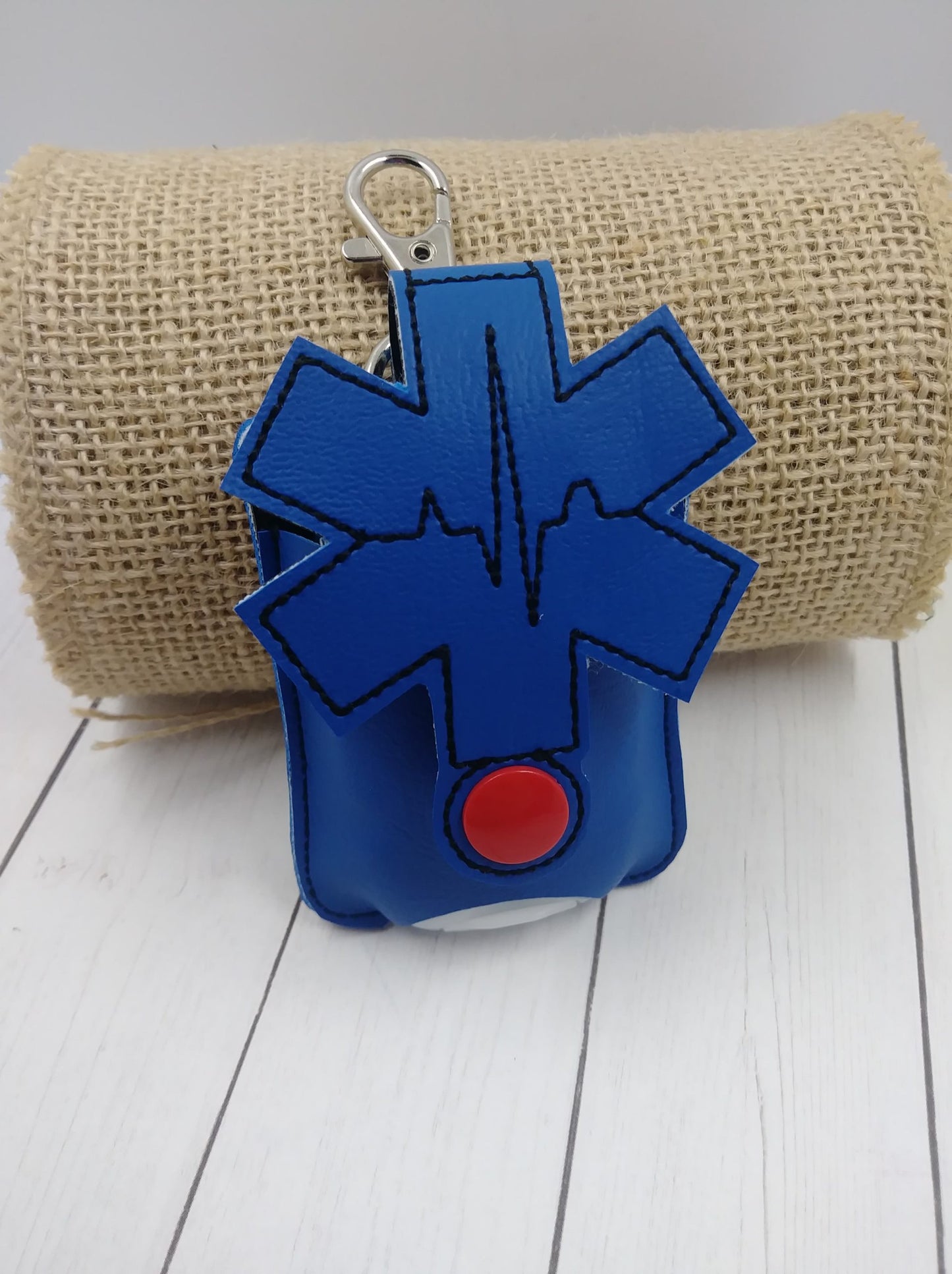 EMS Applique Fold Over Sanitizer Holder 5x7- DIGITAL Embroidery DESIGN