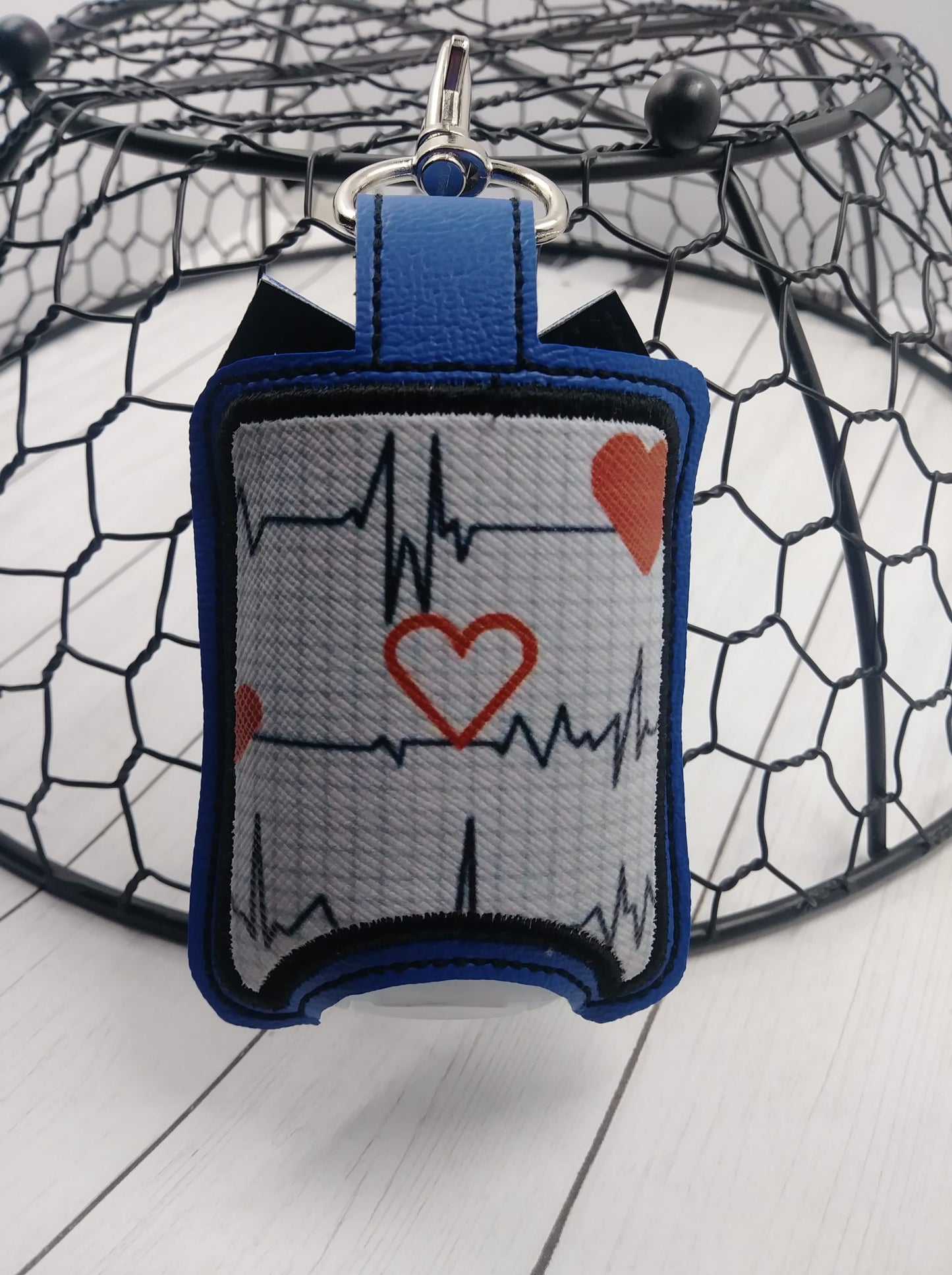 EMS Applique Fold Over Sanitizer Holder 5x7- DIGITAL Embroidery DESIGN