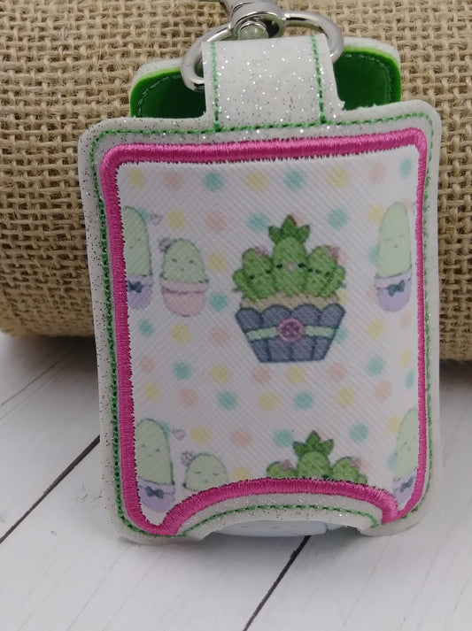 Cactus Monogram Applique Fold Over Sanitizer Holder 5x7- DIGITAL Embroidery DESIGN