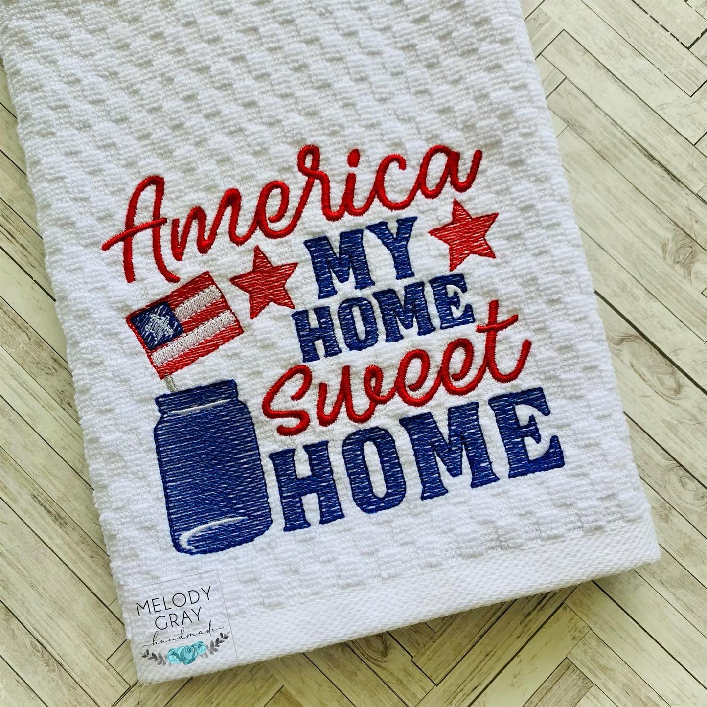 America Home Sweet Home - 4 sizes- Digital Embroidery Design