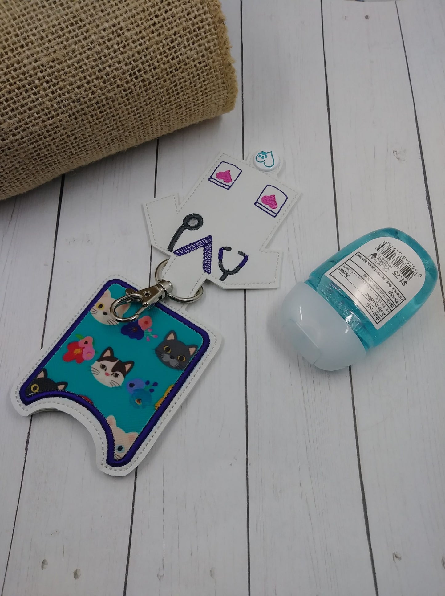 Scrub Applique Fold Over Sanitizer Holder 5x7- DIGITAL Embroidery DESIGN