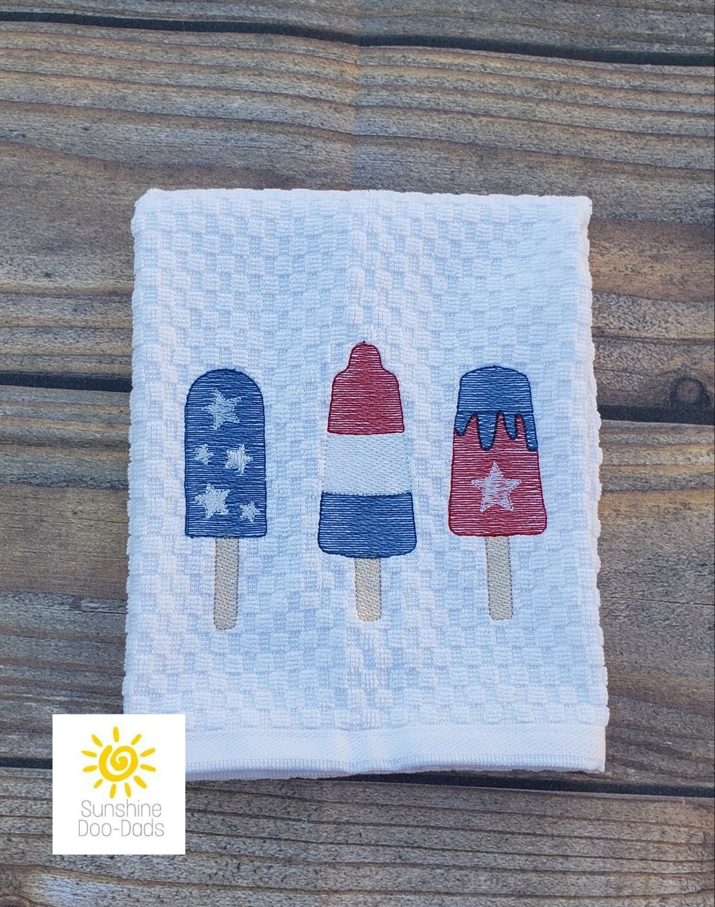 Patriotic Popsicle Sketch - 4 sizes- Digital Embroidery Design