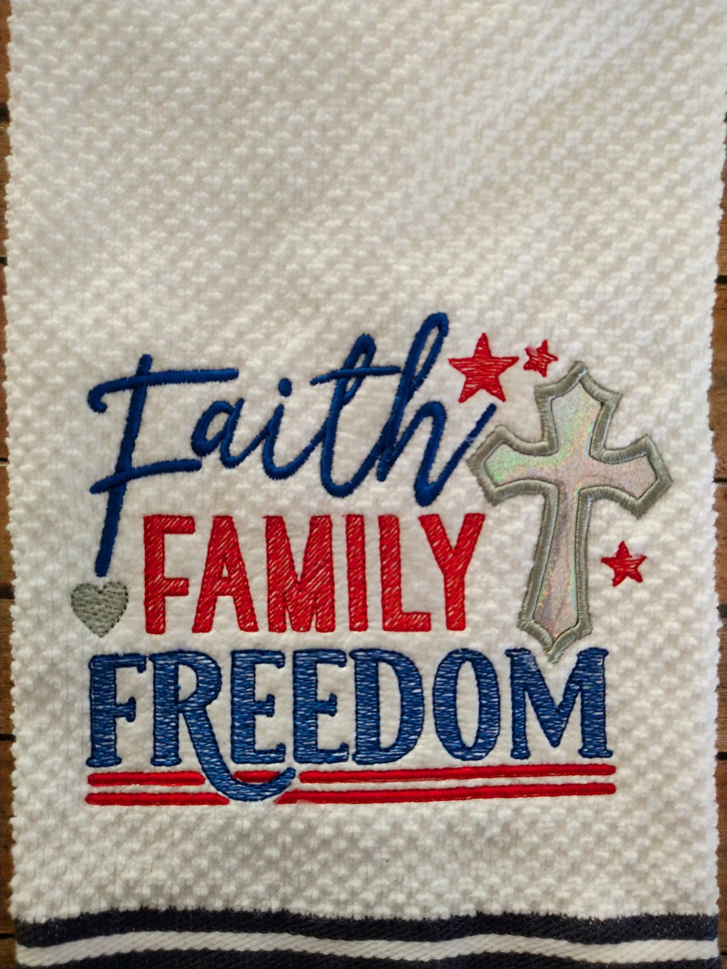 Faith Family Freedom - 4 sizes- Digital Embroidery Design