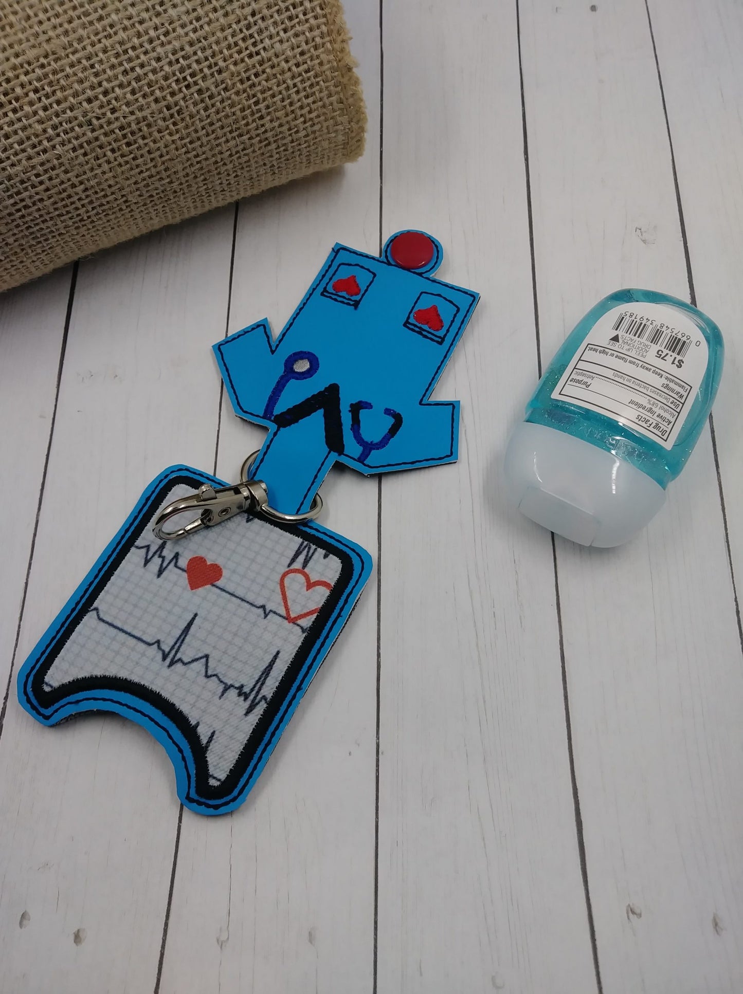Scrub Applique Fold Over Sanitizer Holder 5x7- DIGITAL Embroidery DESIGN