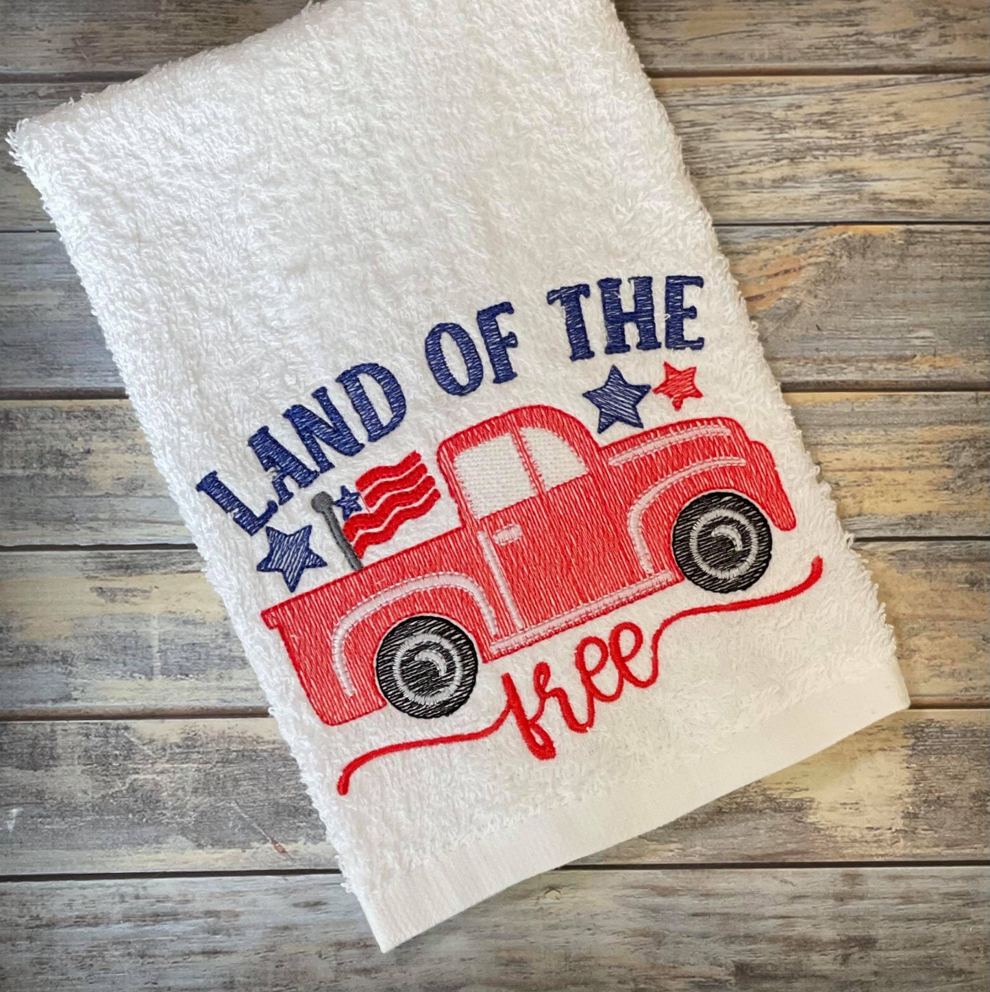 Land of the Free - 3 sizes- Digital Embroidery Design