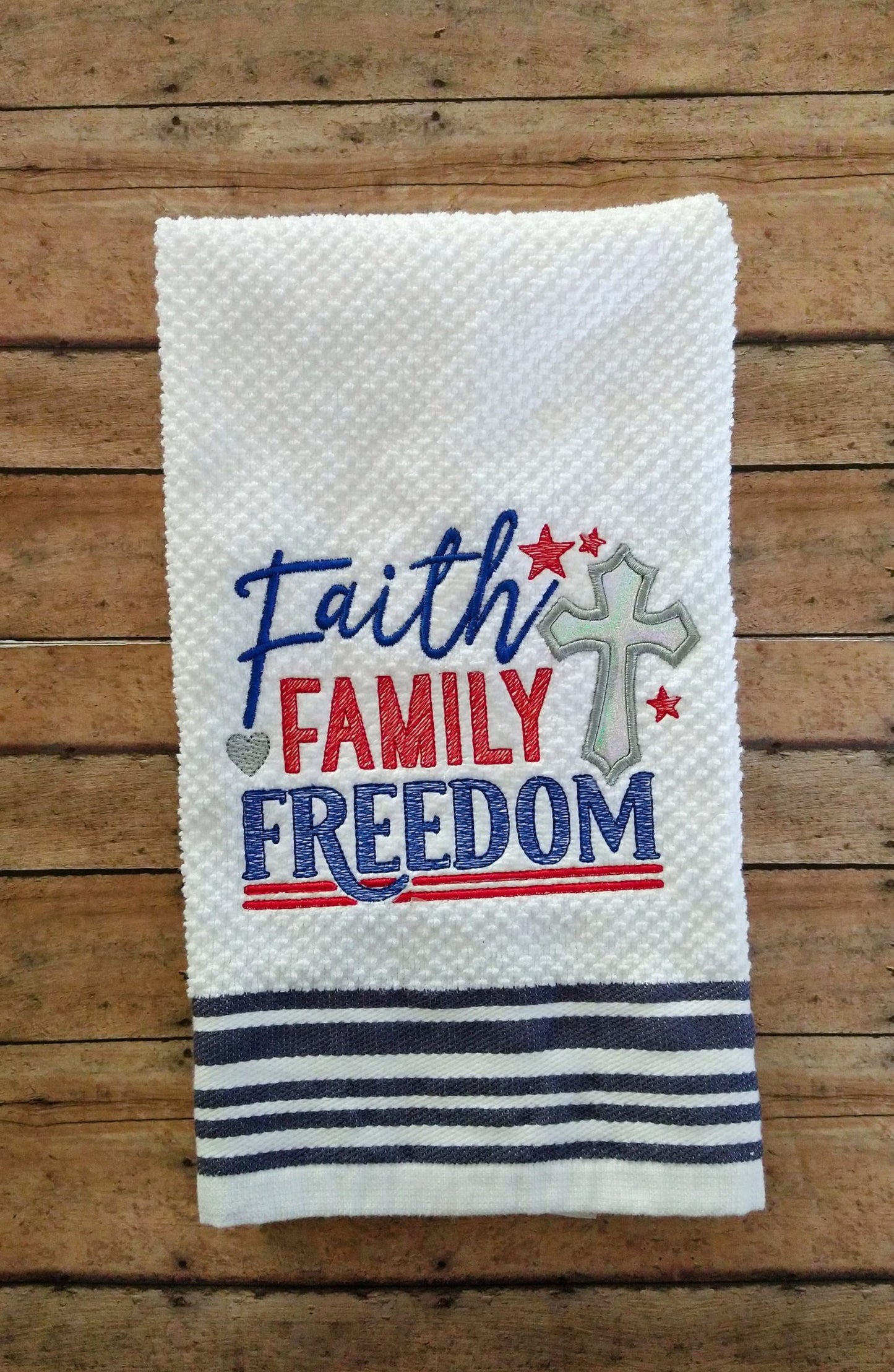 Faith Family Freedom - 4 sizes- Digital Embroidery Design