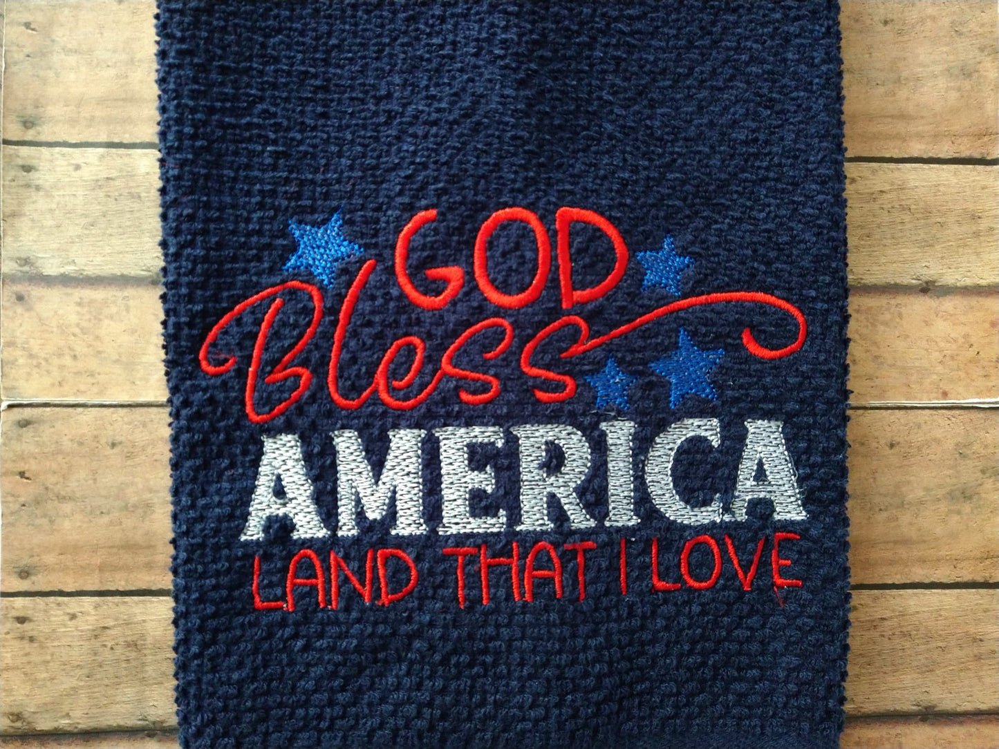 God Bless America - 3 sizes- Digital Embroidery Design