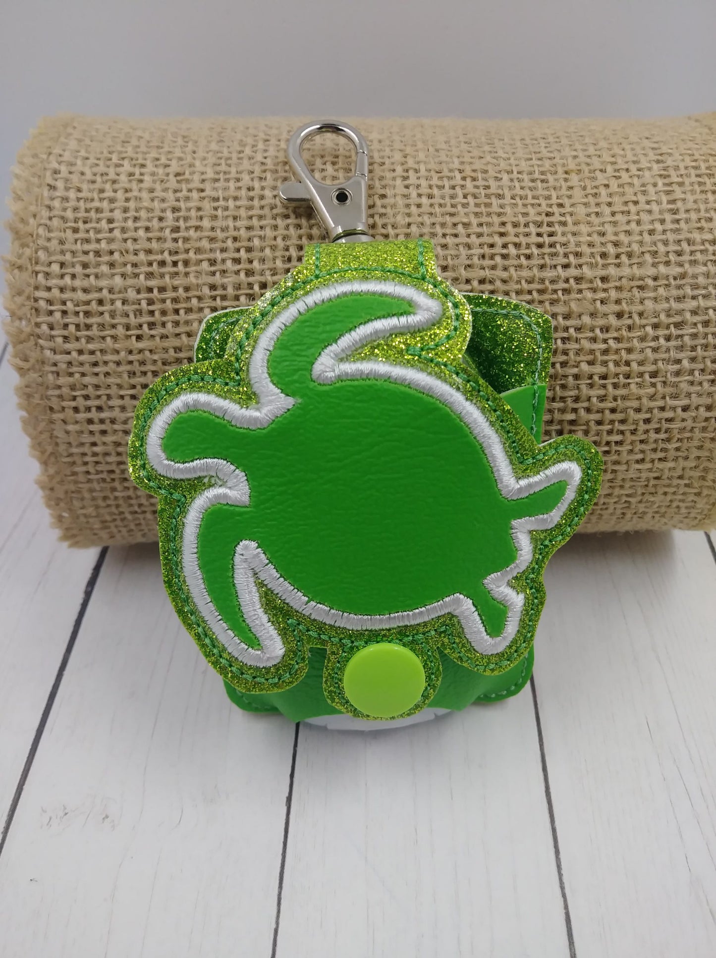 Sea Turtle Applique Fold Over Sanitizer Holder 5x7- DIGITAL Embroidery DESIGN