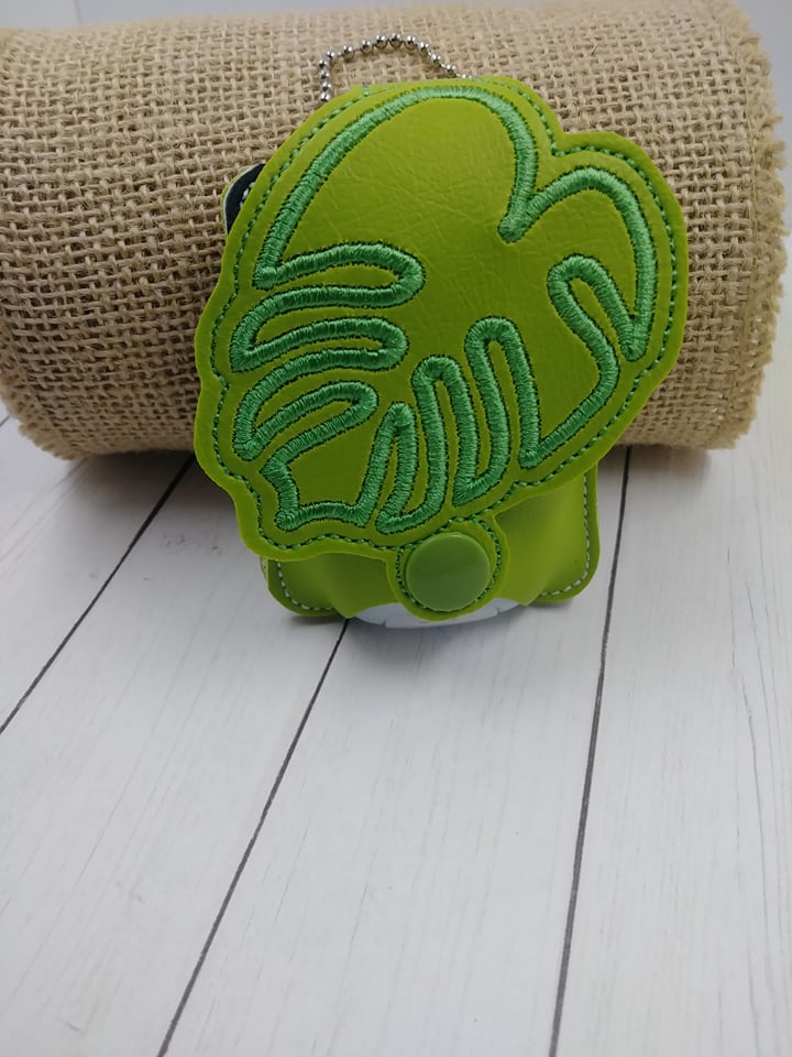 Monstera Leaf Applique Fold Over Sanitizer Holder 5x7- DIGITAL Embroidery DESIGN
