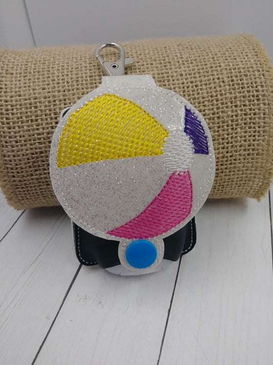 Beach Ball Applique Fold Over Sanitizer Holder 5x7- DIGITAL Embroidery DESIGN