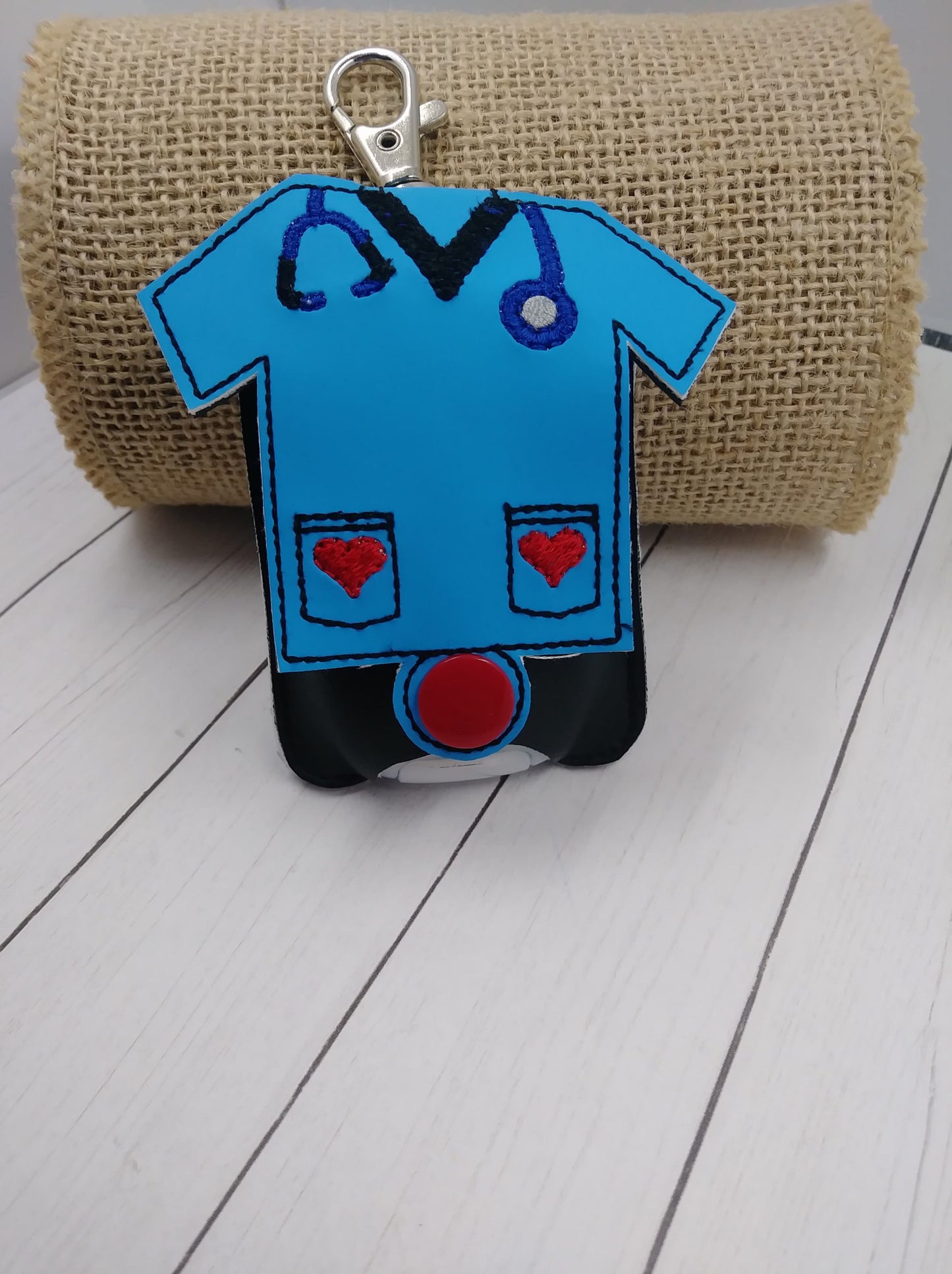 Scrub Applique Fold Over Sanitizer Holder 5x7- DIGITAL Embroidery DESIGN