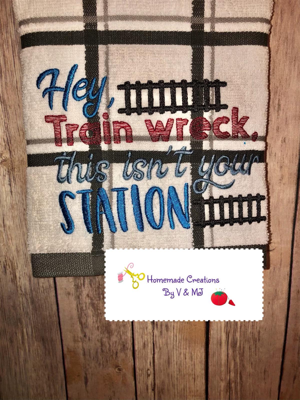 Train Wreck - 2 sizes- Digital Embroidery Design