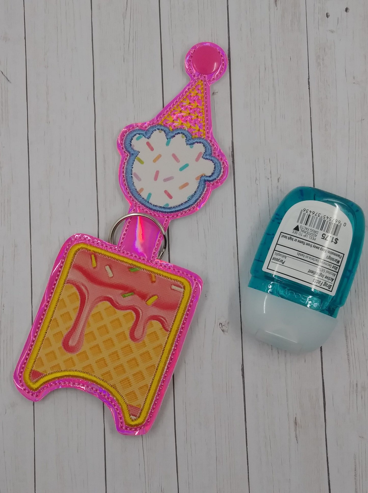 Ice Cream Applique Fold Over Sanitizer Holder 5x7- DIGITAL Embroidery DESIGN