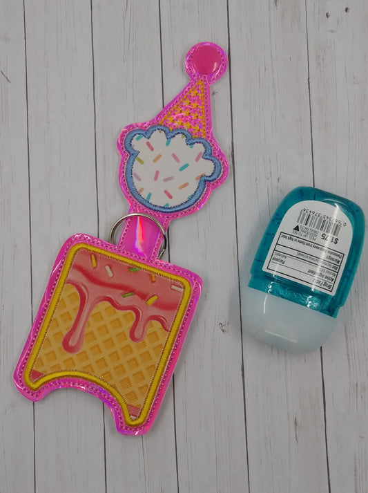 Ice Cream Applique Fold Over Sanitizer Holder 5x7- DIGITAL Embroidery DESIGN