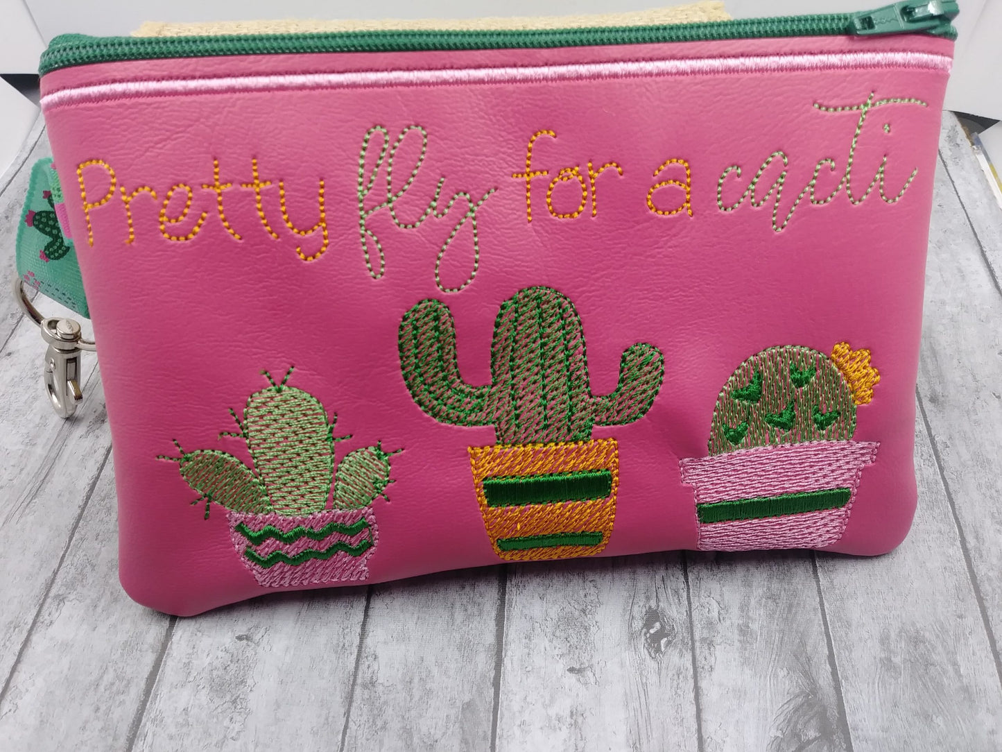 Pretty Fly For a Cacti Zipper Bag - 2 sizes - Digital Embroidery Design