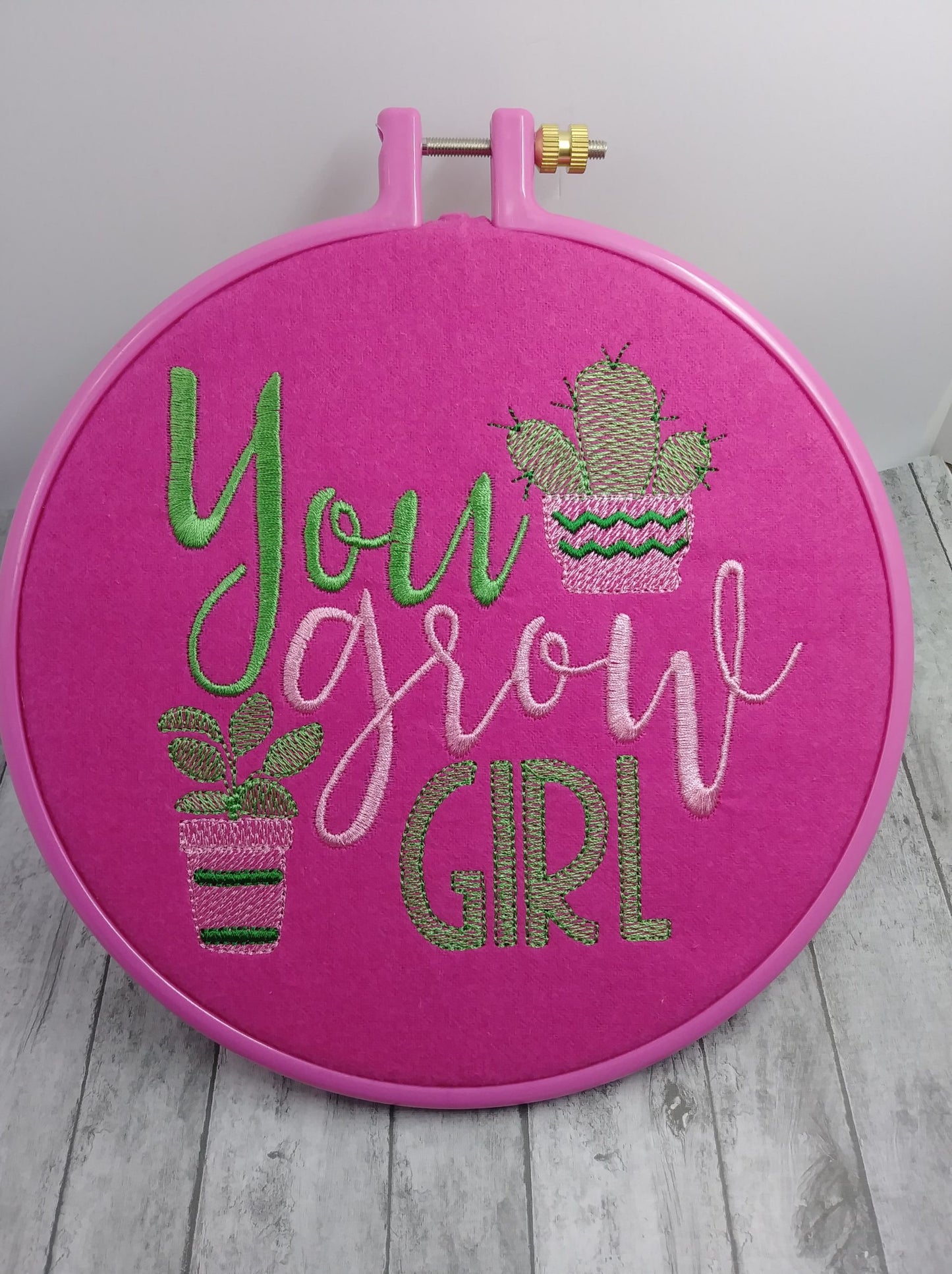 You Grow Girl - 4 sizes- Digital Embroidery Design