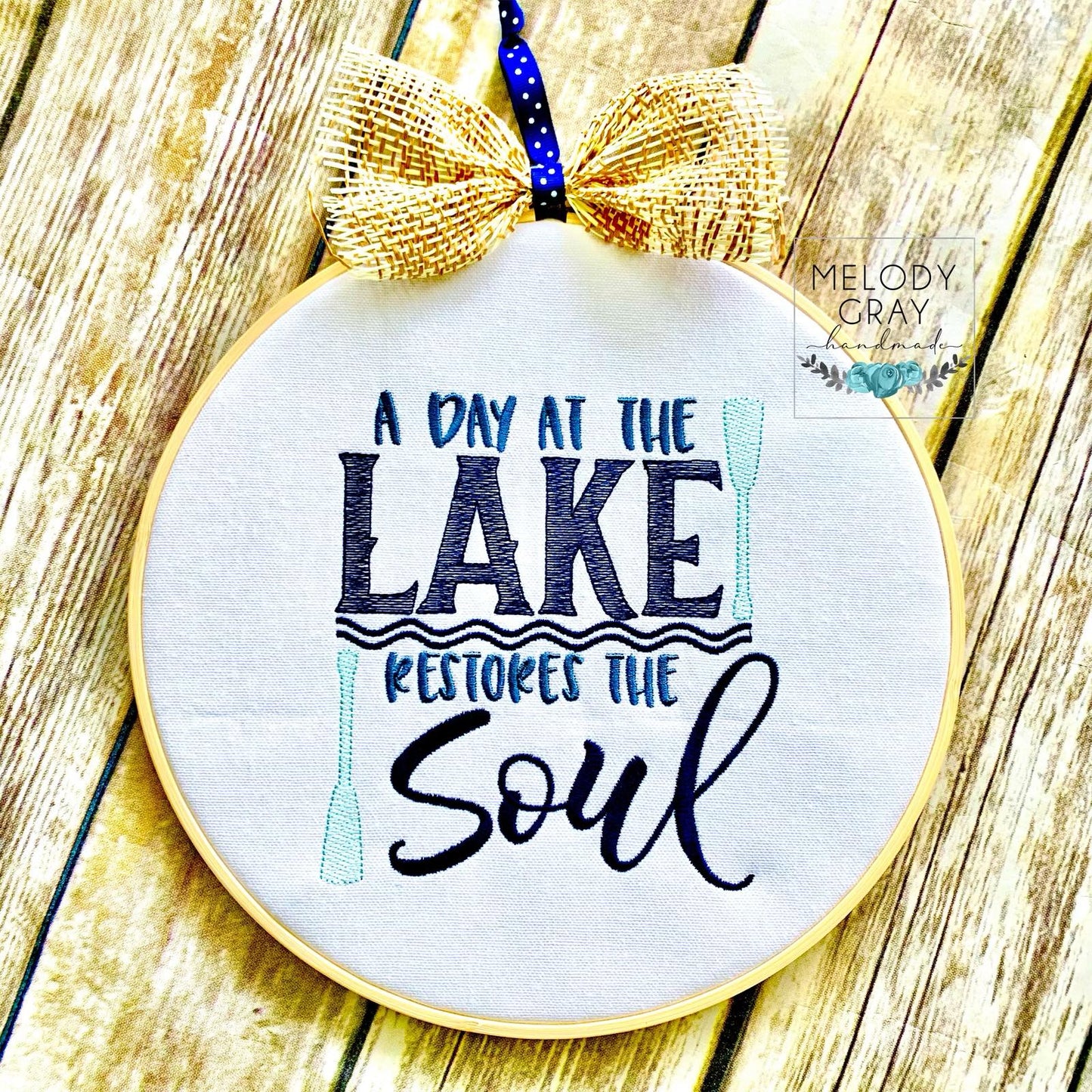 A Day At Lake - 3 sizes- Digital Embroidery Design
