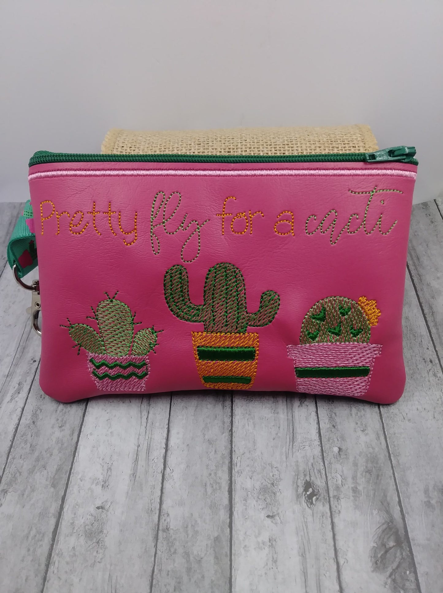 Pretty Fly For a Cacti Zipper Bag - 2 sizes - Digital Embroidery Design