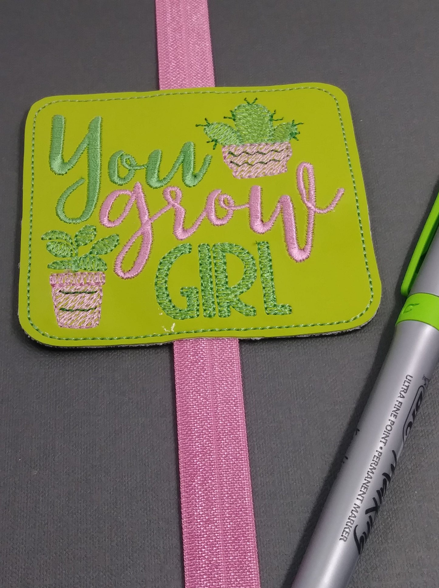 You Grow Girl Book Band - Embroidery Design, Digital File