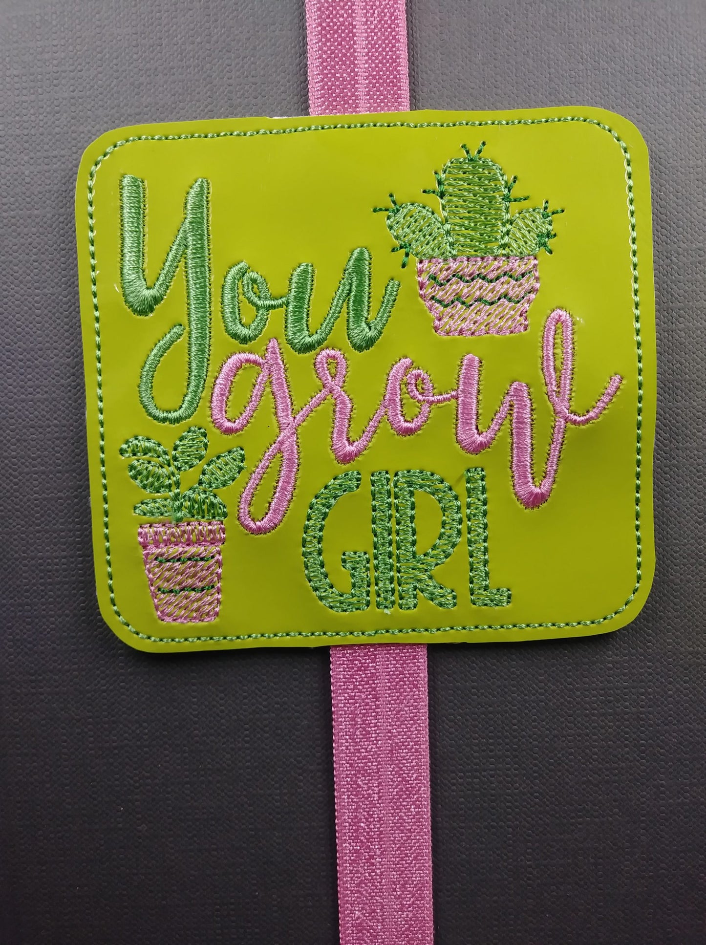 You Grow Girl Book Band - Embroidery Design, Digital File