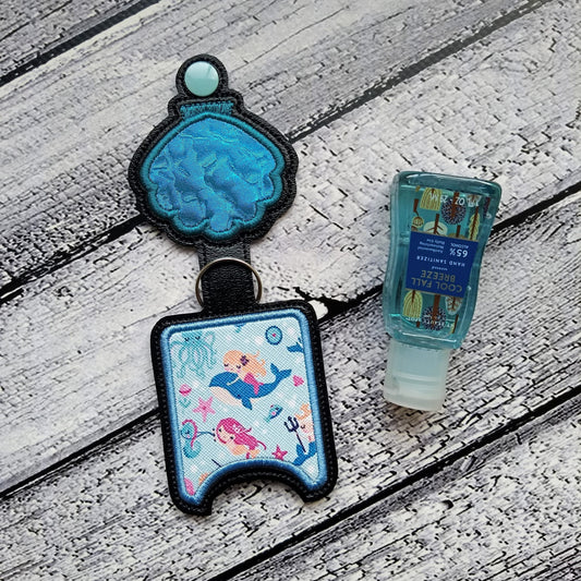 Seashell Applique Fold Over Sanitizer Holder 5x7- DIGITAL Embroidery DESIGN