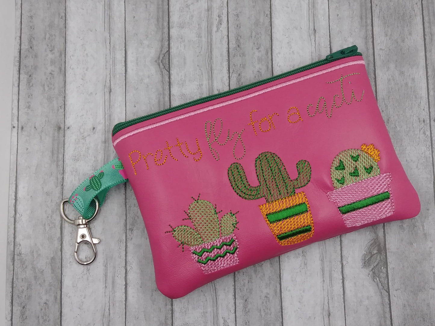 Pretty Fly For a Cacti Zipper Bag - 2 sizes - Digital Embroidery Design