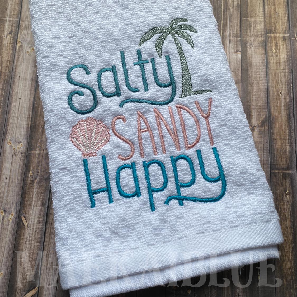 Salty Sandy Happy - 3 sizes- Digital Embroidery Design