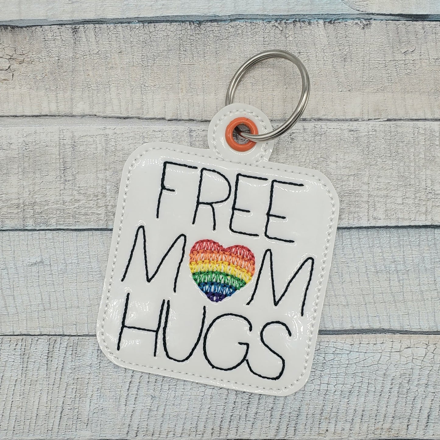 Free Mom Hugs Fobs - DIGITAL Embroidery DESIGN