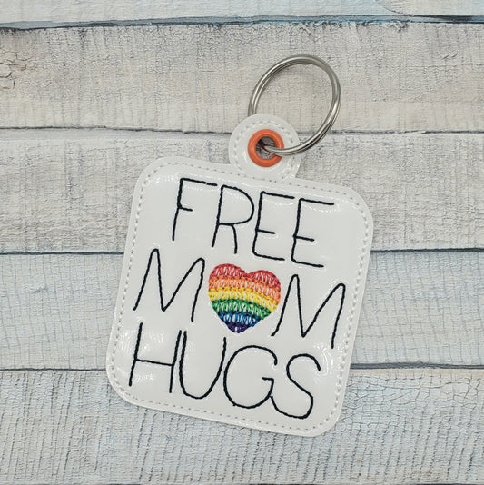 Free Mom Hugs Fobs - DIGITAL Embroidery DESIGN