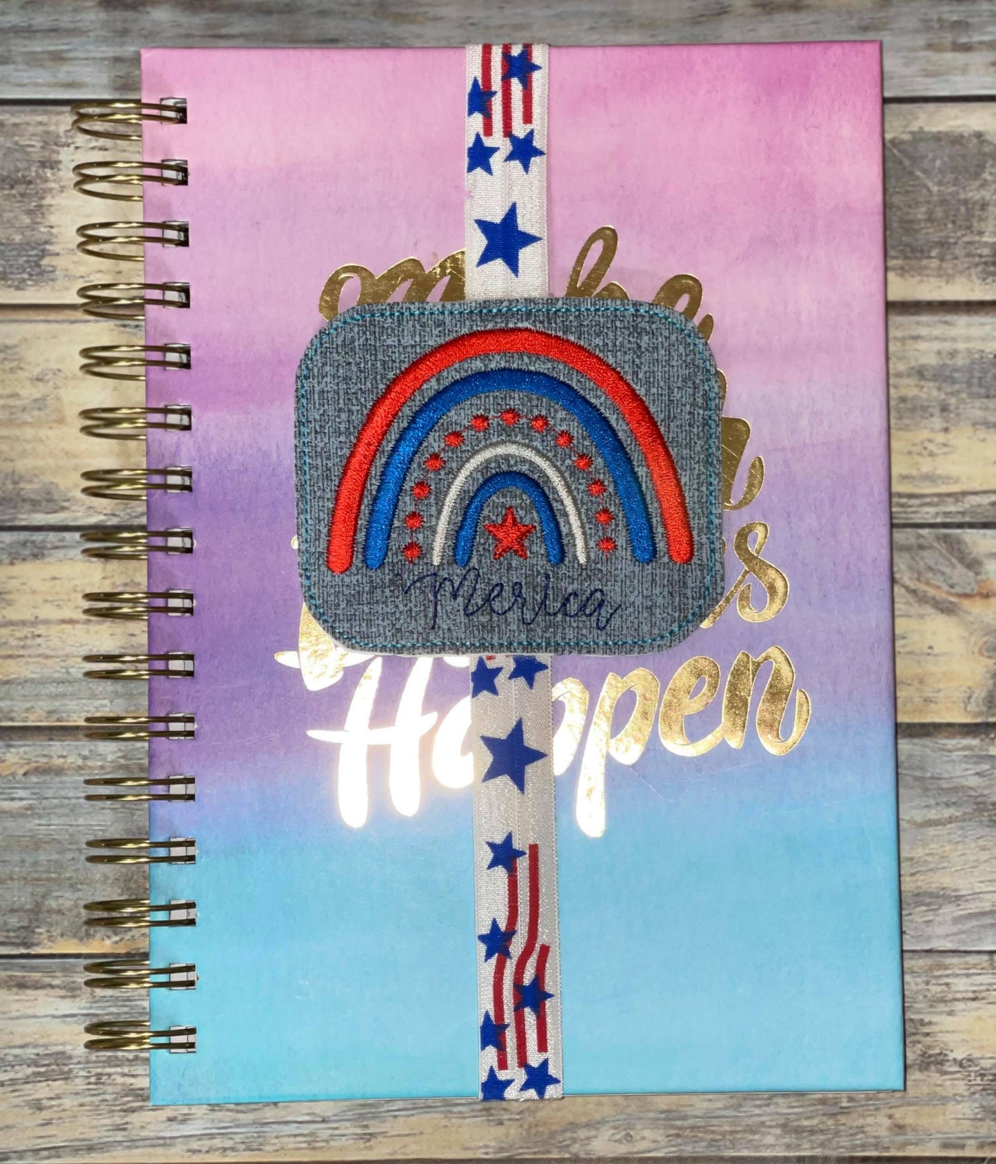 Merica Book Band - Embroidery Design, Digital File
