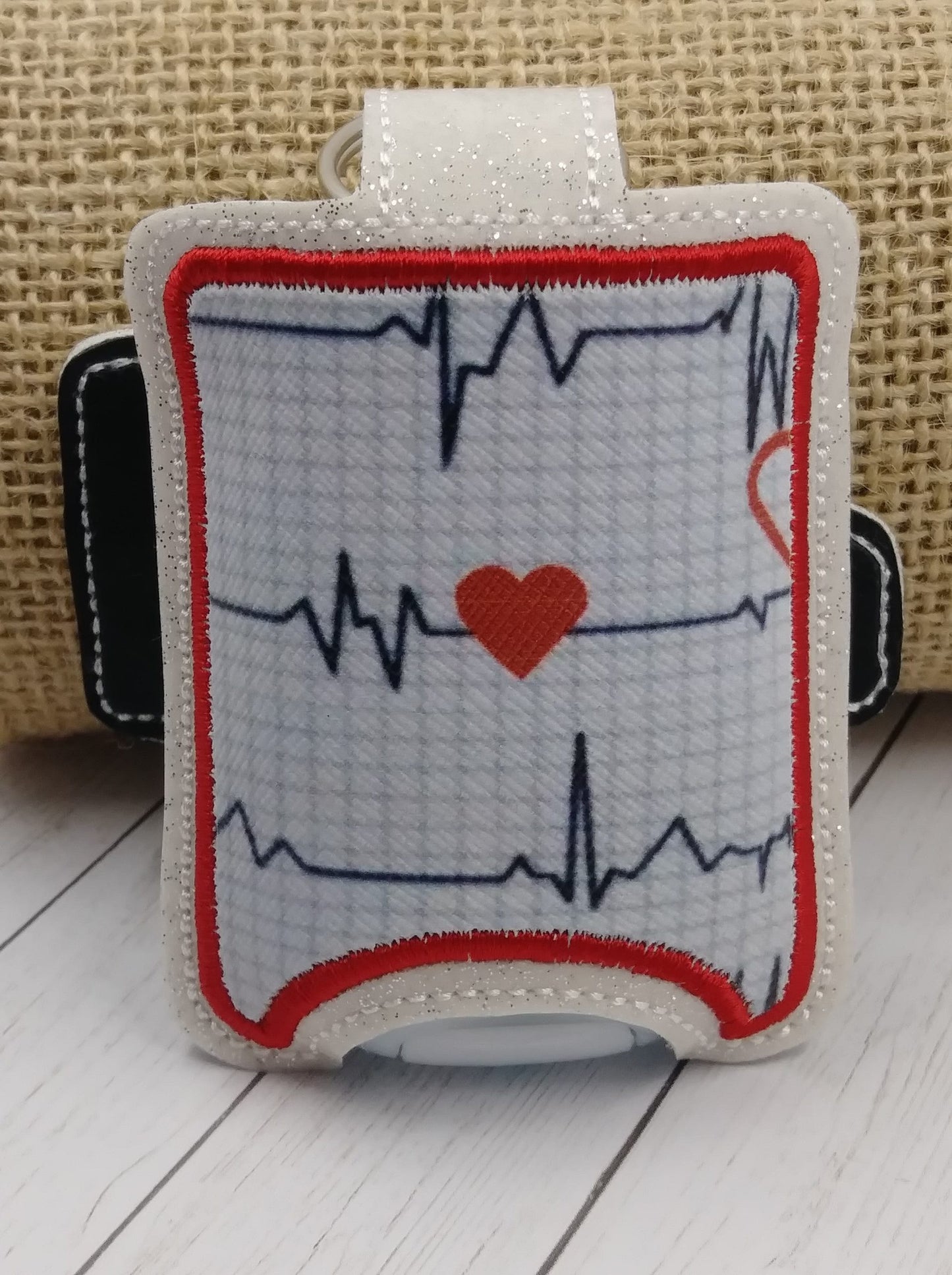 Ambulance Applique Fold Over Sanitizer Holder 5x7- DIGITAL Embroidery DESIGN