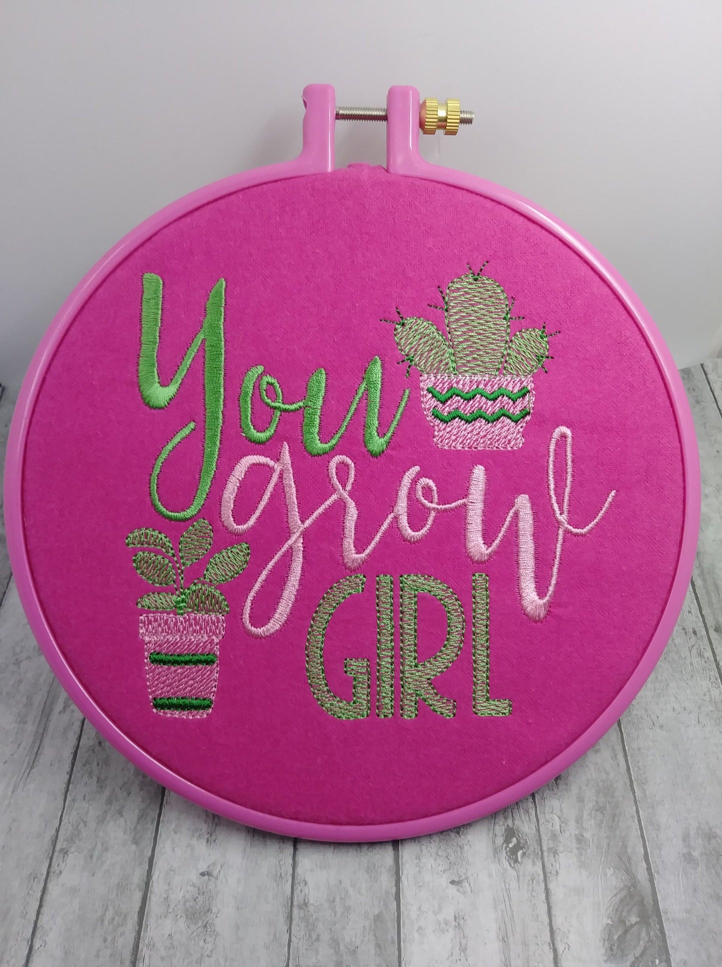 You Grow Girl - 4 sizes- Digital Embroidery Design