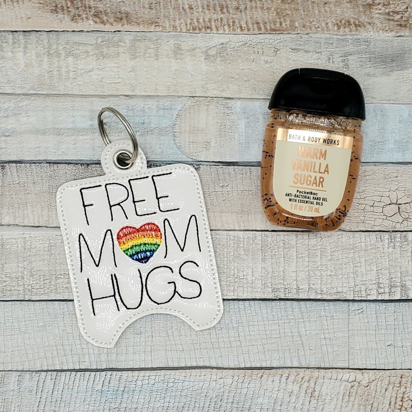 Free Mom Hugs Sanitizer Holders 5x7- DIGITAL Embroidery DESIGN