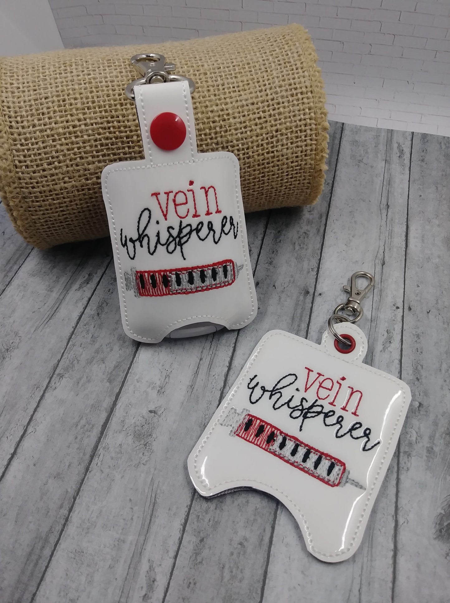 Vein Whisperer Sanitizer Holders 5x7- DIGITAL Embroidery DESIGN
