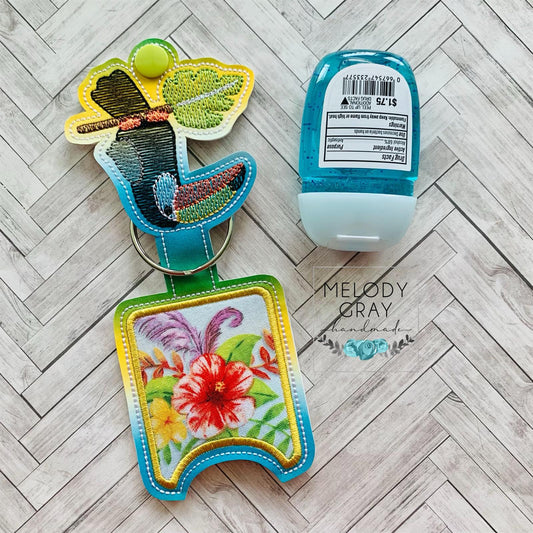 Toucan Sketch Applique Fold Over Sanitizer Holder 5x7- DIGITAL Embroidery DESIGN