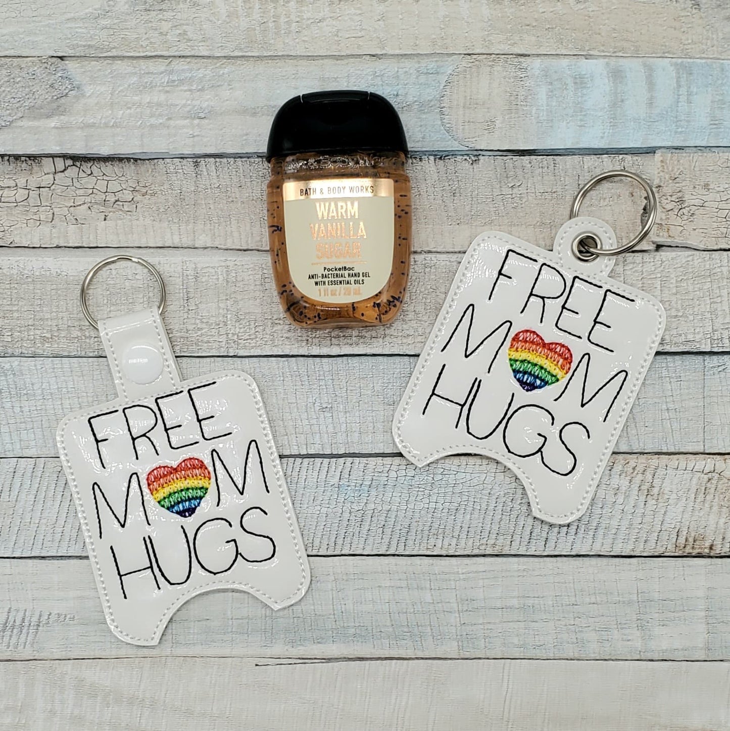 Free Mom Hugs Sanitizer Holders 5x7- DIGITAL Embroidery DESIGN
