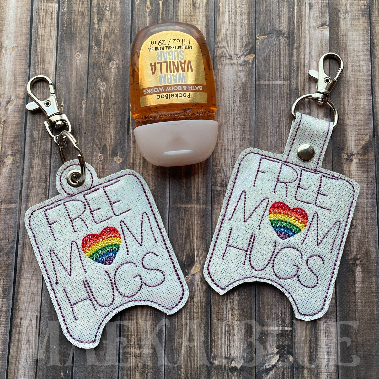 Free Mom Hugs Sanitizer Holders 5x7- DIGITAL Embroidery DESIGN