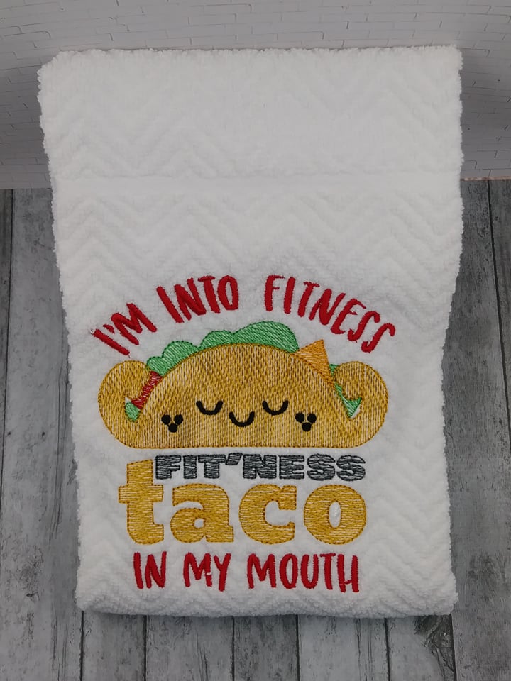 Fitness Tacos - 4 sizes- Digital Embroidery Design