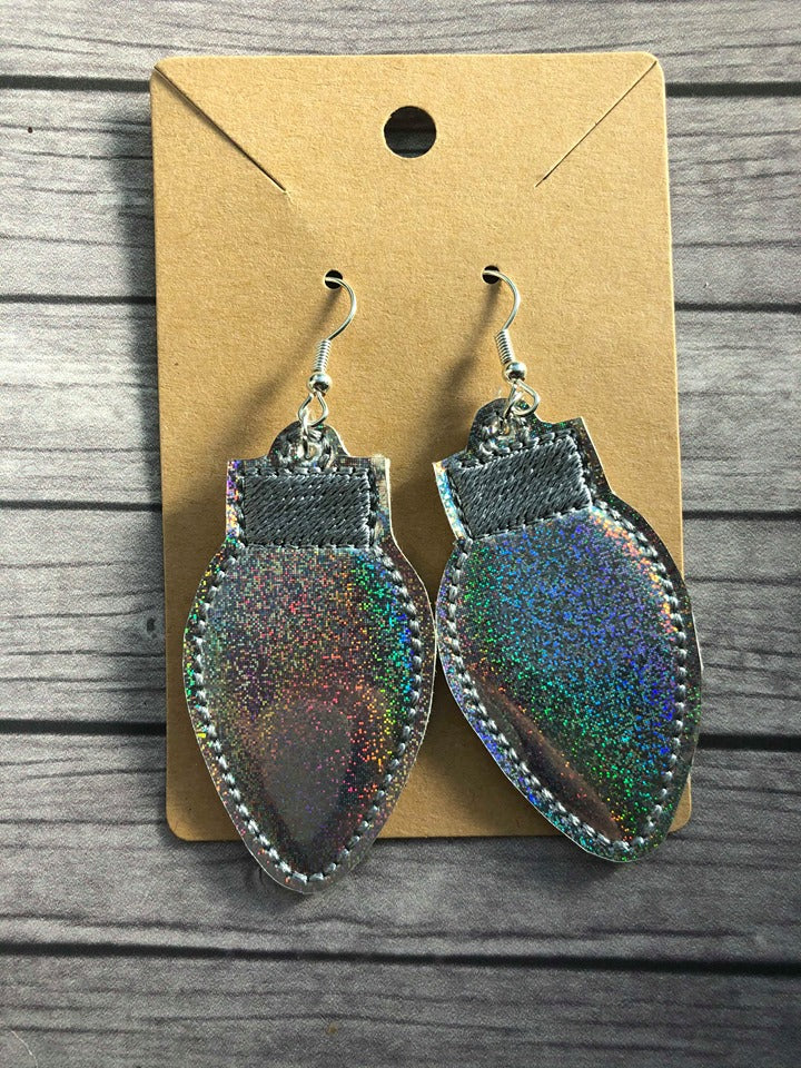 Christmas Light Earrings - 3 sizes - 4x4 and 5x7 Grouped- Digital Embroidery Design